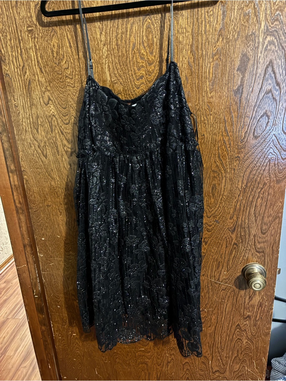 Black Sparkle Lace Party Dress